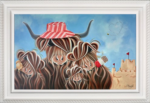 Beach Days by Jennifer Hogwood - Framed Embellished Canvas on Board
